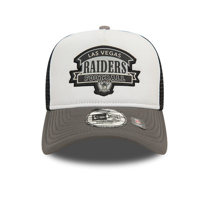 Las Vegas Raiders New Era Trucker Cap black gray black 
green
white Front View