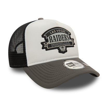 Las Vegas Raiders New Era Trucker Cap black gray black 
green
white Back View