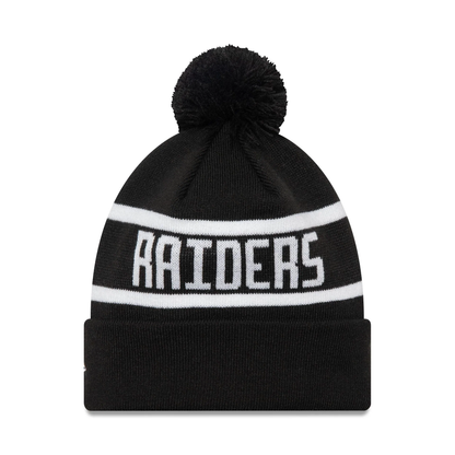 Las Vegas Raiders New Era Jake Beanie black 
white Side View