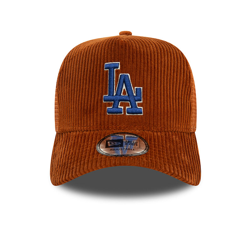 Los Angeles Dodgers New Era Trucker Cap Brown Corduroy