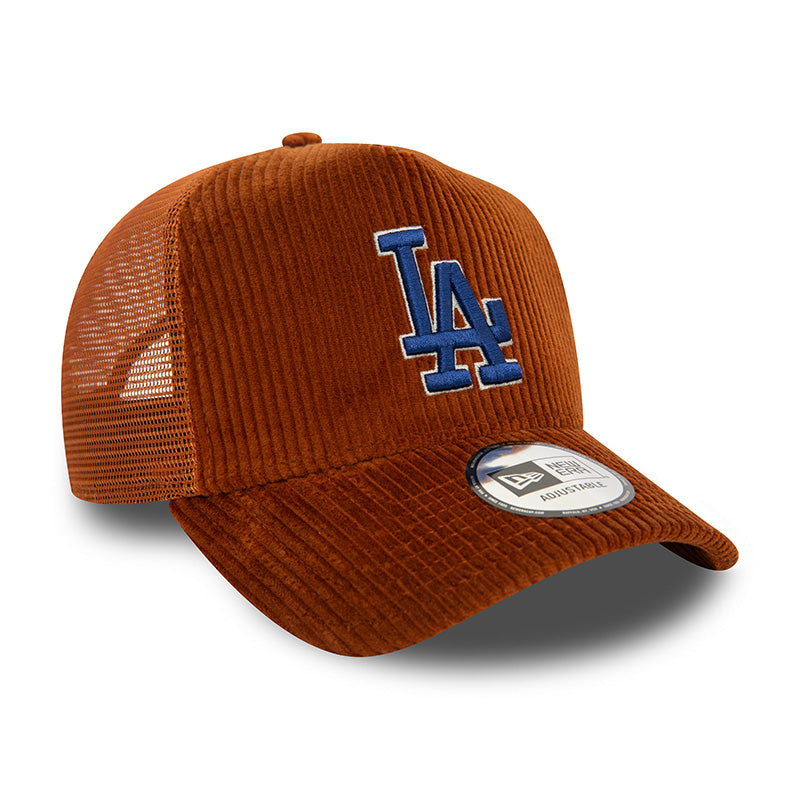 Los Angeles Dodgers New Era Trucker Cap Brown Corduroy