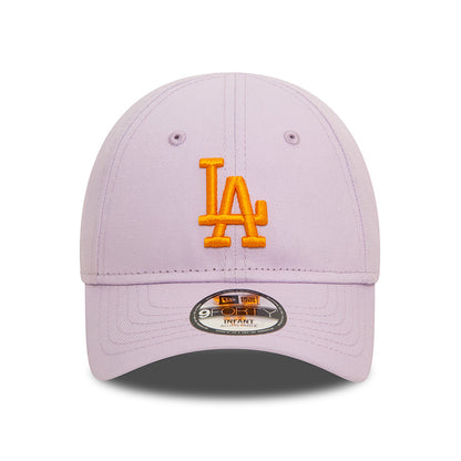 Los Angeles Dodgers New Era 9FORTY INFANT Cap lilac light purple Front View