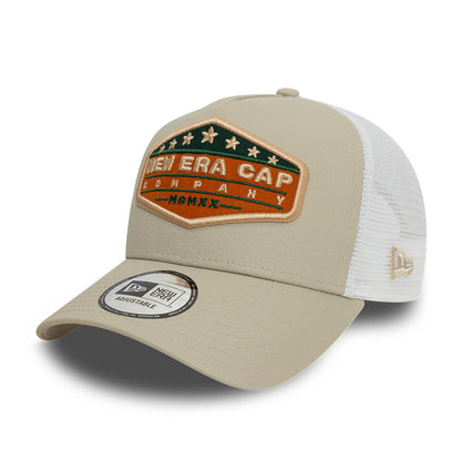New Era Trucker Cap Adjustable Stone Patch stone
white Additional View