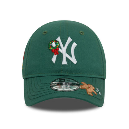 TODDLER New York Yankees New Era 9FORTY Strap back Cap XMAS GRN green Front View