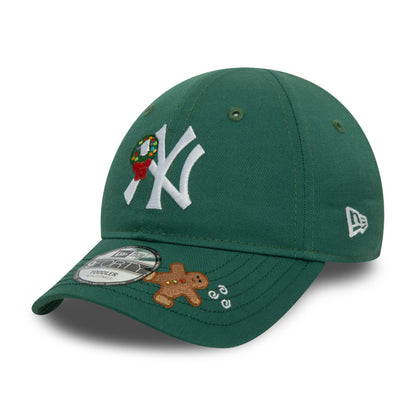 TODDLER New York Yankees New Era 9FORTY Strap back Cap XMAS GRN green Undervisor View