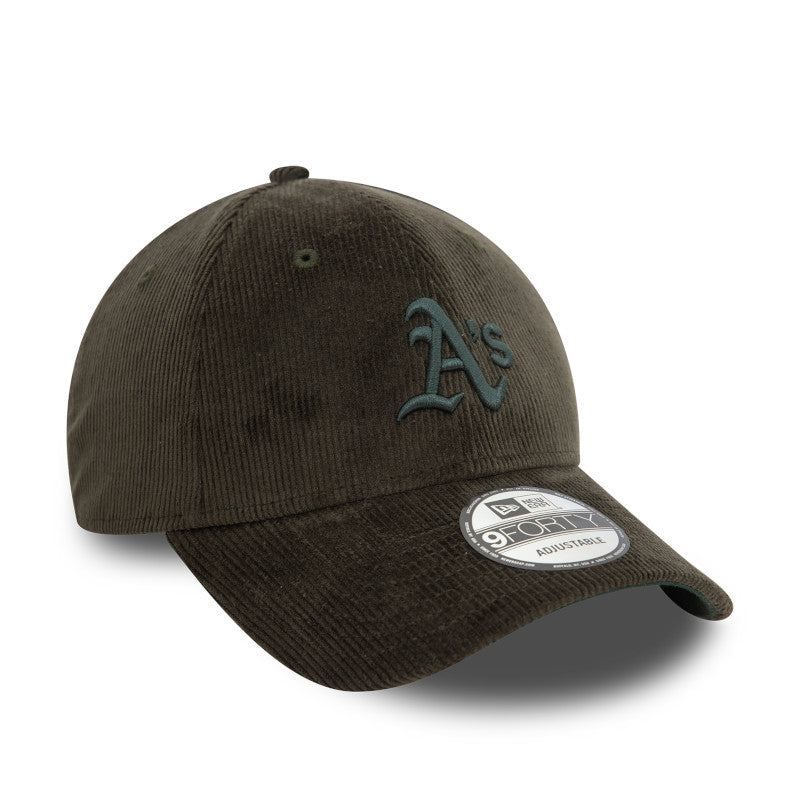 Oakland Athletics 9FORTY New Era Cap dark green corduroy