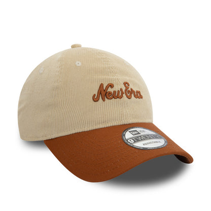 9TWENTY Adjustable New Era Cap Beige corduroy beige Side View