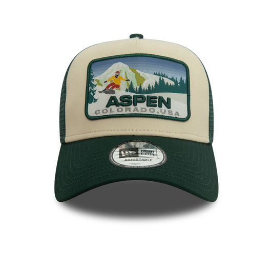 Aspen New Era Trucker Cap Adjustable DGRN