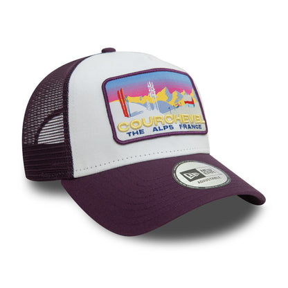 Courchevel New Era Trucker Cap Adjustable purple white
dark purple Side View