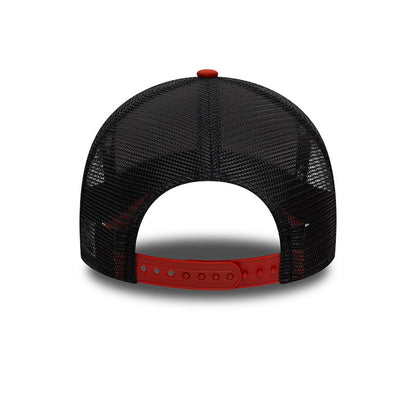 Sport Fishing New Era Trucker Cap Adjustable brick red red
black  Back View