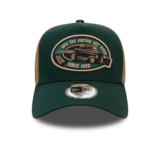 Hot Rod New Era Trucker Cap Adjustable dark green