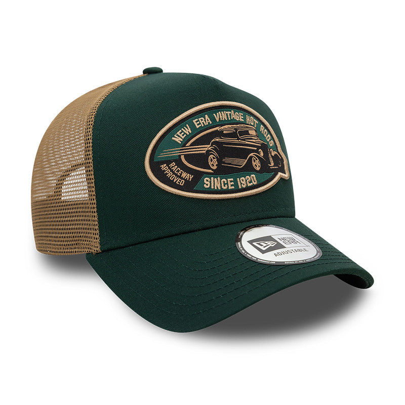 Hot Rod New Era Trucker Cap Adjustable dark green