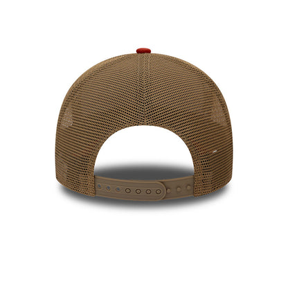 Hot Rod New Era Trucker Cap Adjustable brick red red
wheat Back View