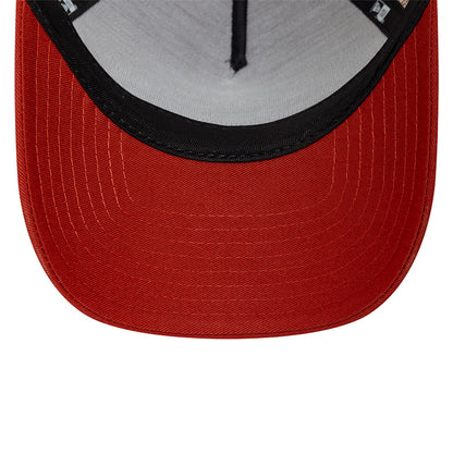 Hot Rod New Era Trucker Cap Adjustable brick red red
wheat Undervisor View