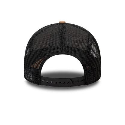 New Era Patch Trucker Cap Adjustable nude tan
black  Back View