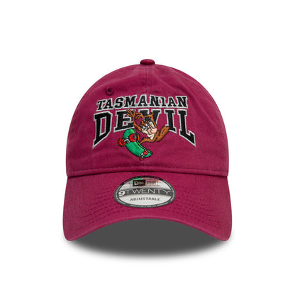 9TWENTY Adjustable New Era Cap black Taz Berry fuchsia Front View