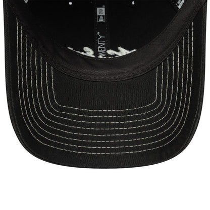 9TWENTY Adjustable New Era Cap black contrast stitching black Undervisor View