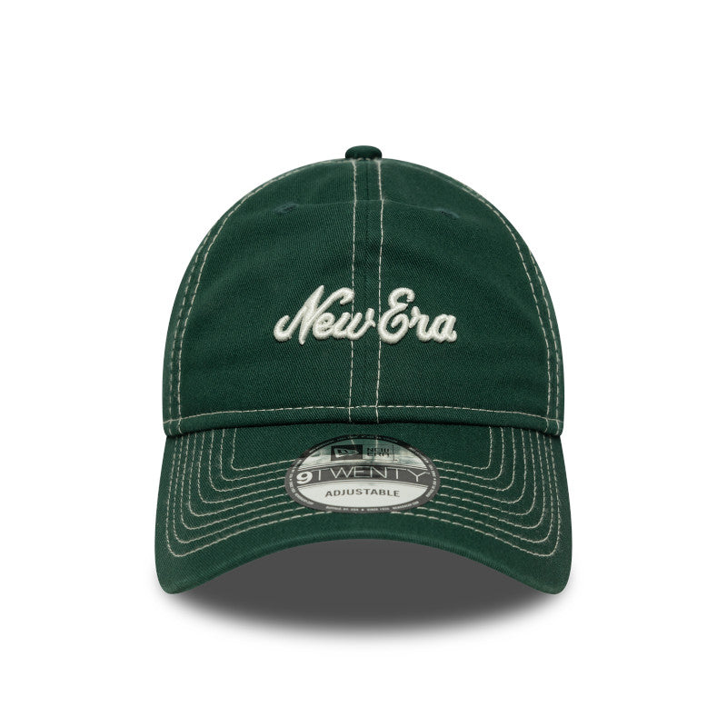 9TWENTY Adjustable New Era Cap green contrast stitching