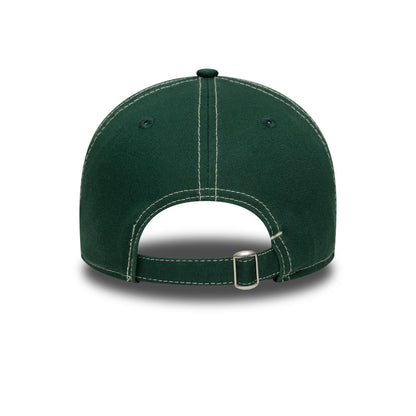 9TWENTY Adjustable New Era Cap green contrast stitching dark green Back View