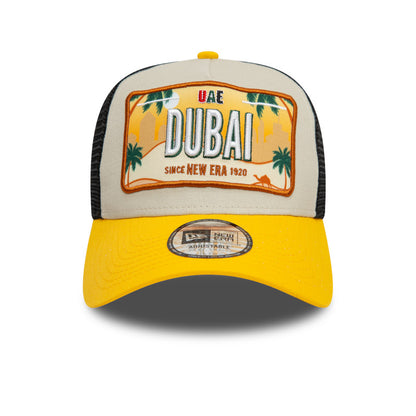 New Era License Plate Trucker Cap Adjustable Dubai beige
navy
yellow Front View