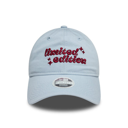 Womens 9TWENTY Adjustable New Era Cap ltd edition light blue Front View