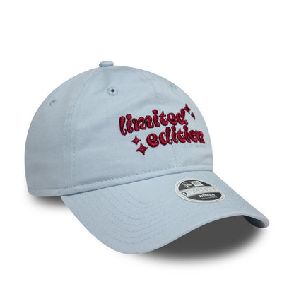 Womens 9TWENTY Adjustable New Era Cap ltd edition light blue Side View