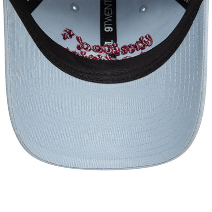 Womens 9TWENTY Adjustable New Era Cap ltd edition light blue Undervisor View