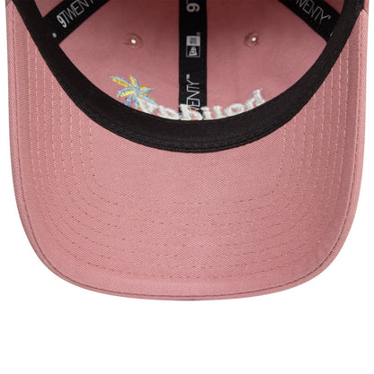 Womens 9TWENTY Adjustable New Era Cap holiday mode pink Undervisor View