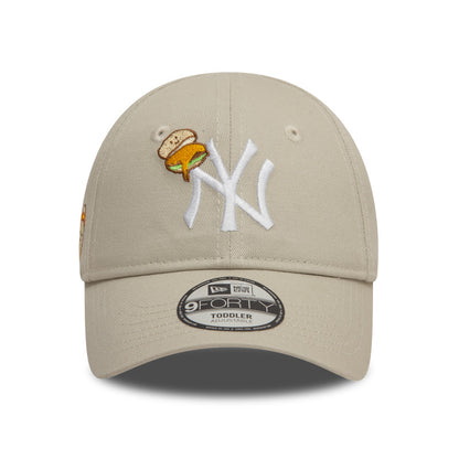 TODDLER New York Yankees New Era 9FORTY Strap back Cap Hot Dog beige Front View