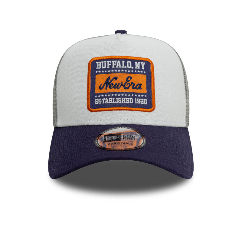 BUFFALO NY Patch New Era Trucker Cap navy stone