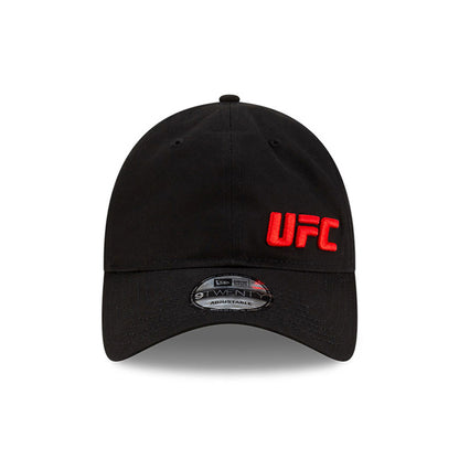 UFC 9TWENTY Adjustable New Era Cap Black Red black Front View