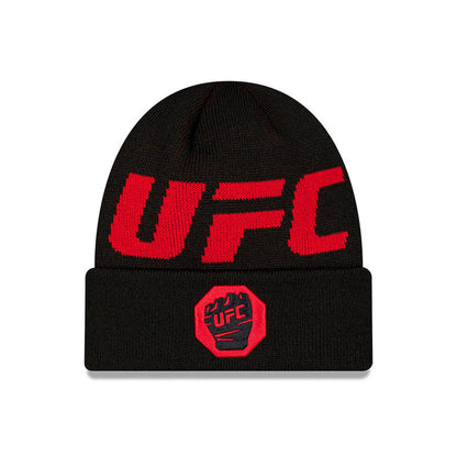 UFC New Era Beanie Black Red black Front View