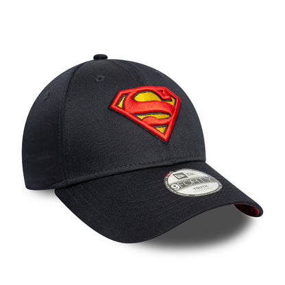 KIDS Superman New Era 9FORTY Strap back Cap Navy navy Side View