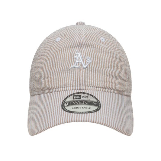 Oakland Athletics 9TWENTY Adjustable New Era Cap Stone Seersucker