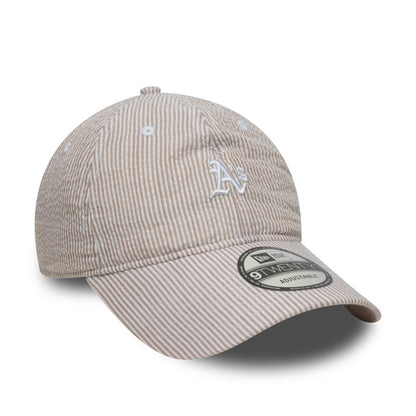 Oakland Athletics 9TWENTY Adjustable New Era Cap Stone Seersucker