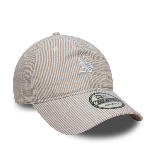 Oakland Athletics 9TWENTY Adjustable New Era Cap Stone Seersucker