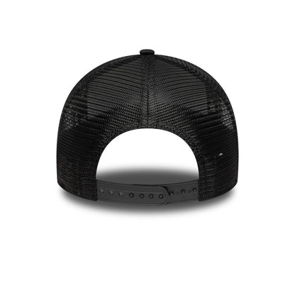 New Era Graphic Patch Trucker Cap Drag Racing black Back View