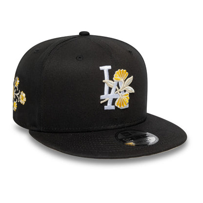 Los Angeles Dodgers 9FIFTY New Era Snap Back Floral Icon Black black Side View