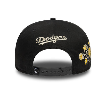 Los Angeles Dodgers 9FIFTY New Era Snap Back Floral Icon Black black Back View