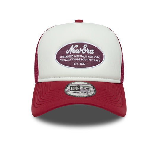 New Era Foam Patch Trucker Cap Drag Cardinal