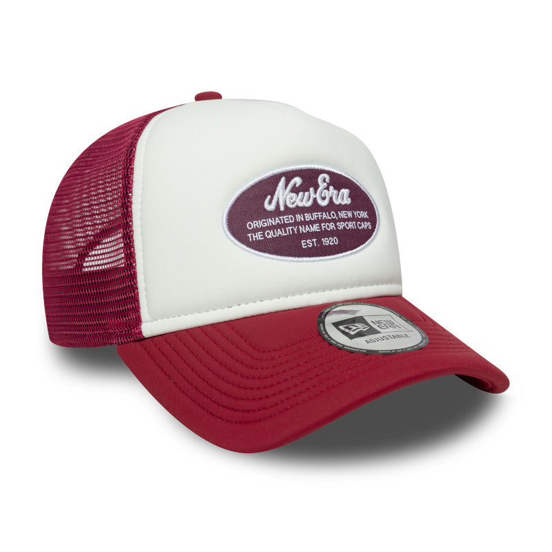 New Era Foam Patch Trucker Cap Drag Cardinal