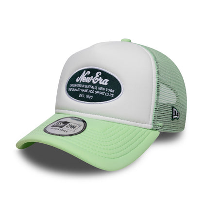 New Era Foam Patch Trucker Cap Drag light green lime
white Side View