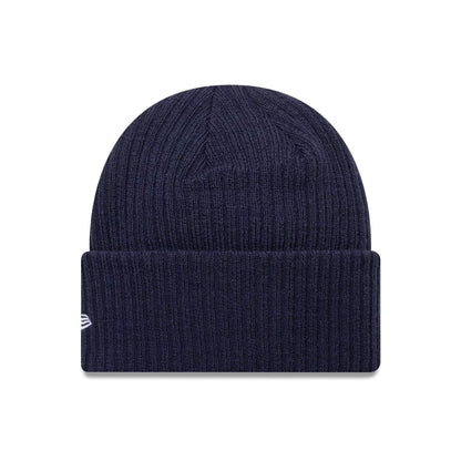 New York Yankees MLB Wide Cuff Knit Beanie Navy navy Side View