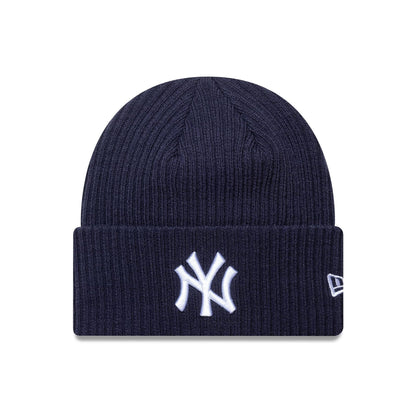 New York Yankees MLB Wide Cuff Knit Beanie Navy navy Front View