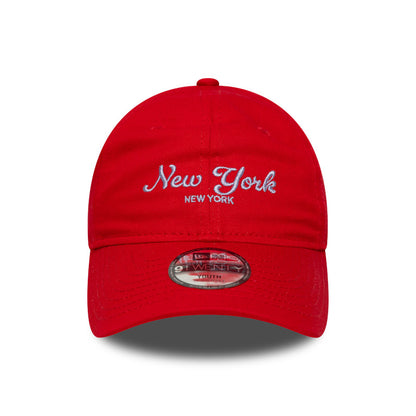 KIDS 9TWENTY Adjustable New Era Cap New York red red Front View