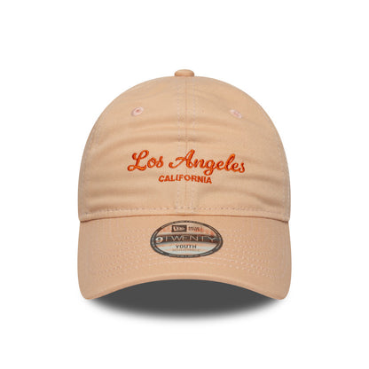 KIDS 9TWENTY Adjustable New Era Cap Los Angeles dusty orange orange Front View