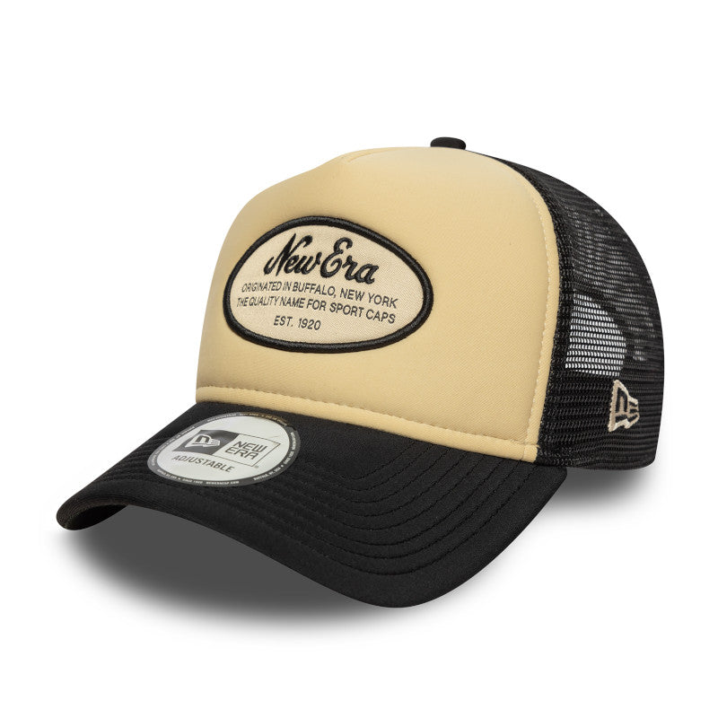 New Era Foam Patch Trucker Cap Vegas Gold Black