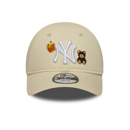 TODDLER New York Yankees New Era 9FORTY Strap back Cap Bear beige Front View
