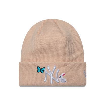 TODDLER New York Yankees New Era Beanie pink dark green Front View