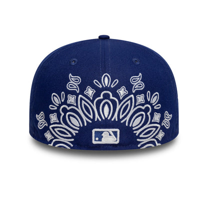 Los Angeles Dodgers Custom New Era Cap Royal Paisley blue Back View